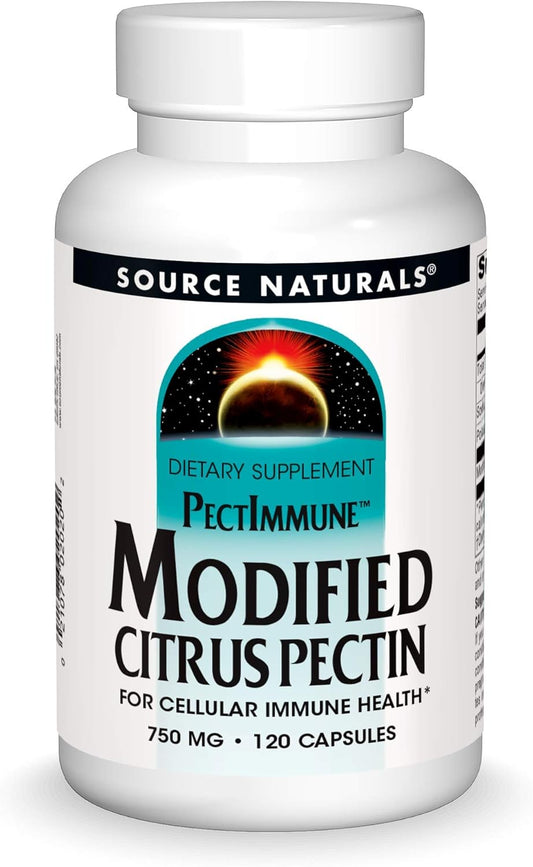 Source Naturals PectImmune 750mg Modified Citrus Pectin Capsules for Cellular Immune Health - 120 Count