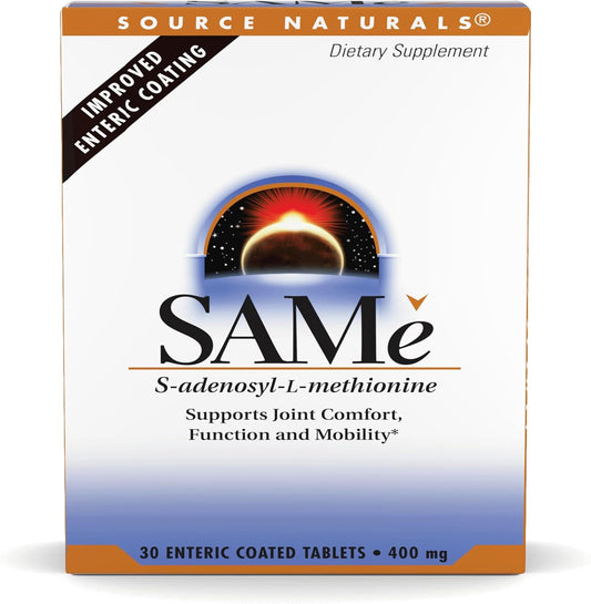 Source Naturals Same 400mg - 30 Enteric Coated Tablets for Joint Comfort Support