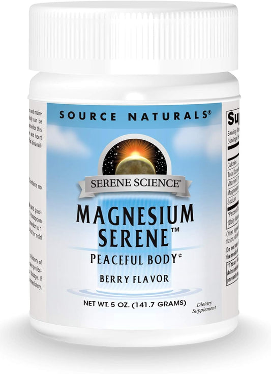Source Naturals Serene Science Magnesium Berry Flavored Body Relaxation Supplement - 5 Ounces