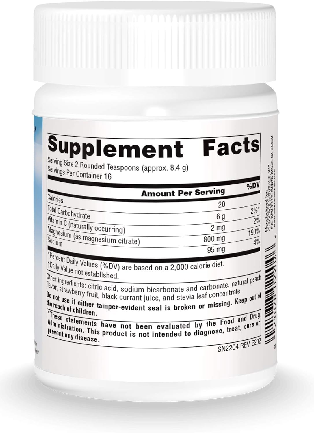 Source Naturals Serene Science Magnesium Berry Flavored Body Relaxation Supplement - 5 Ounces