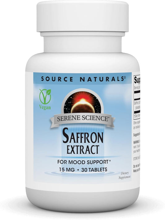 Source Naturals Serene Science Saffron Extract Tablets for Mood Support - 30 Count