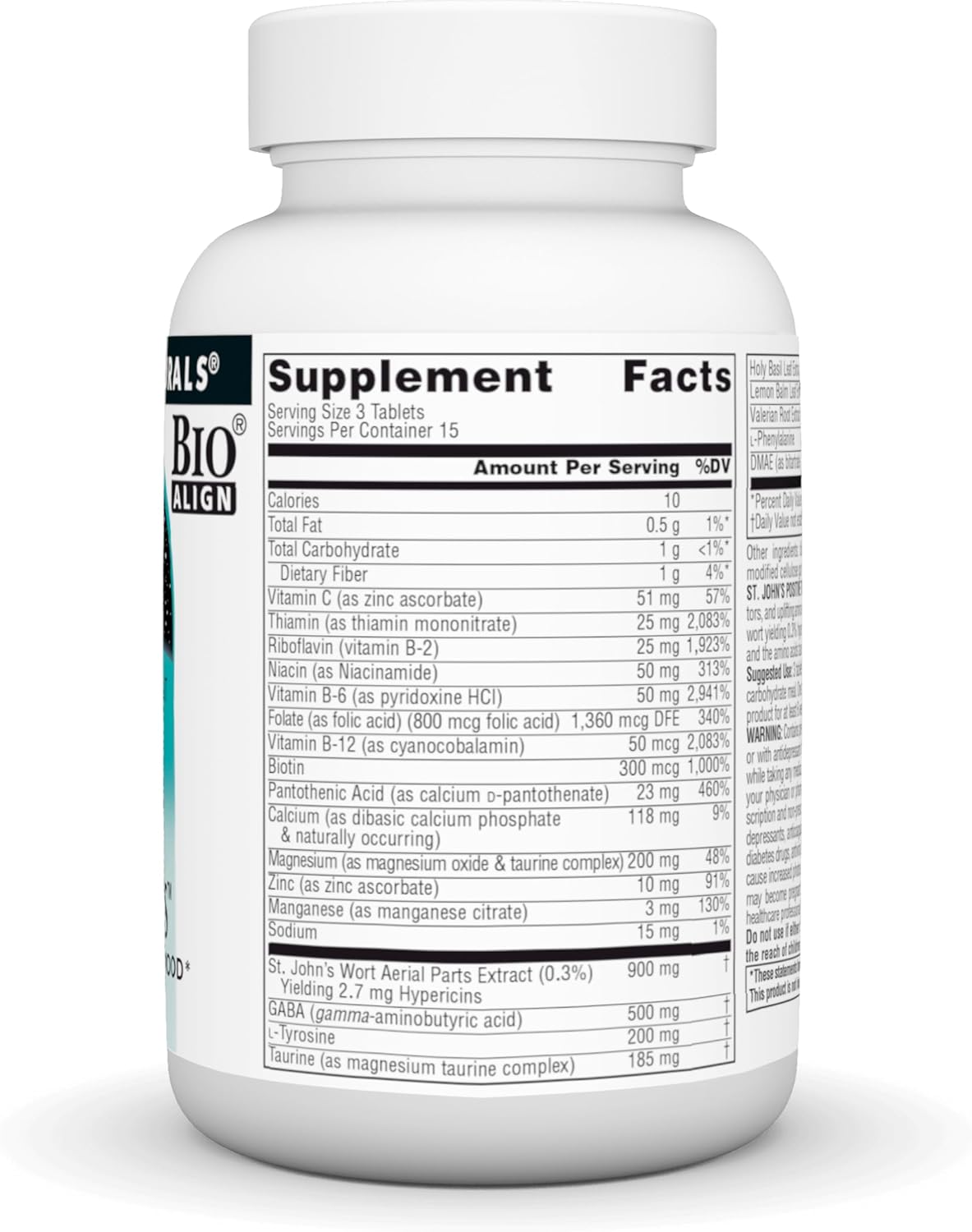 Source Naturals St. John's Positive Thoughts Tablets - Mood Support Supplement - 45 Count