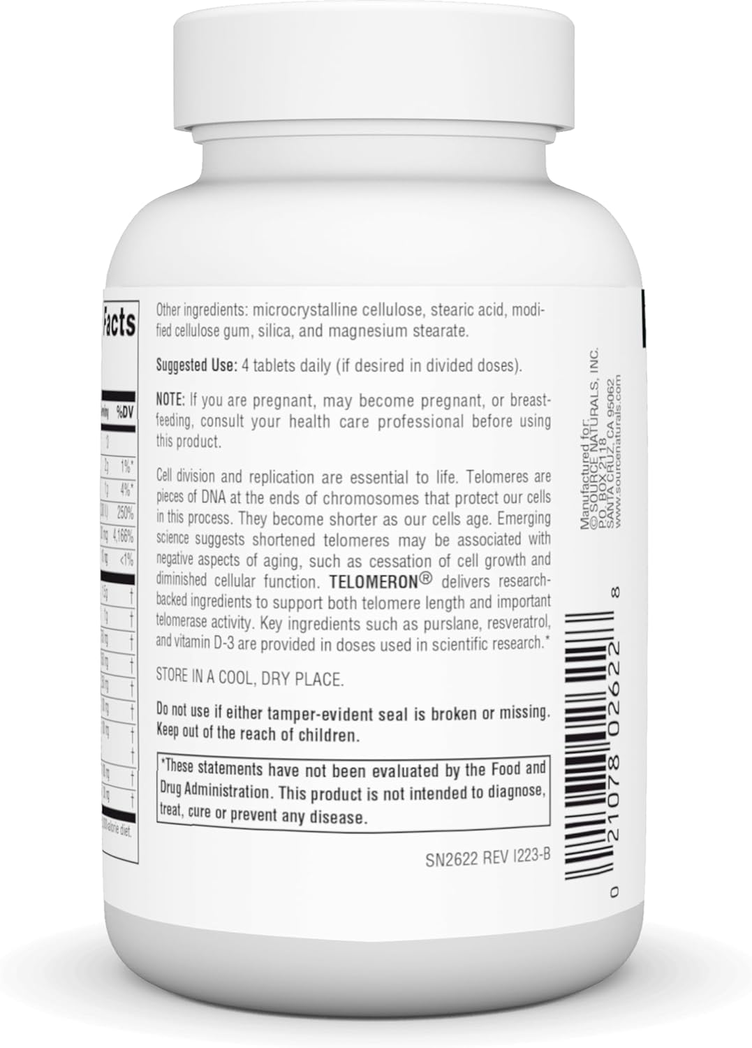 Source Naturals Telomeron Supplement for Cellular Health - 60 Tablets