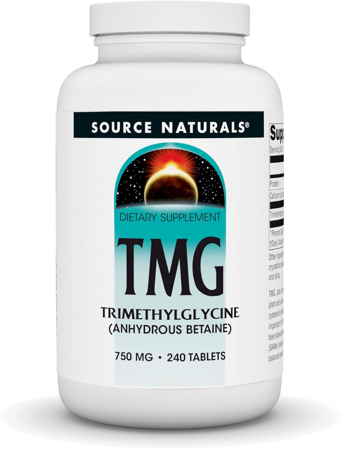 Source Naturals TMG 750mg Anhydrous Betaine Supplement - 240 Tablets