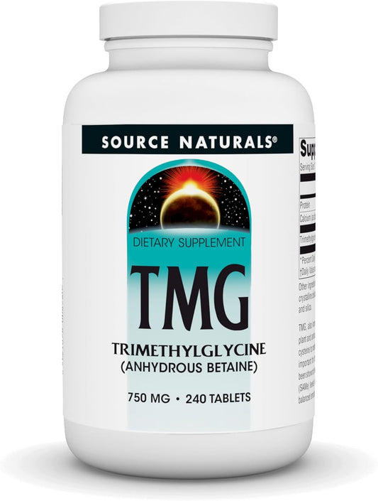 Source Naturals TMG 750mg Anhydrous Betaine Supplement - 240 Tablets