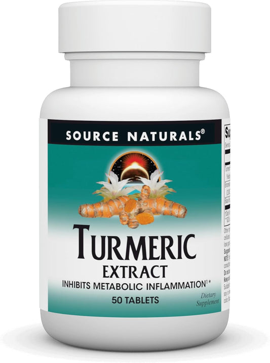 Source Naturals Turmeric Extract Tablets for Healthy Inflammatory Response - 50 Count