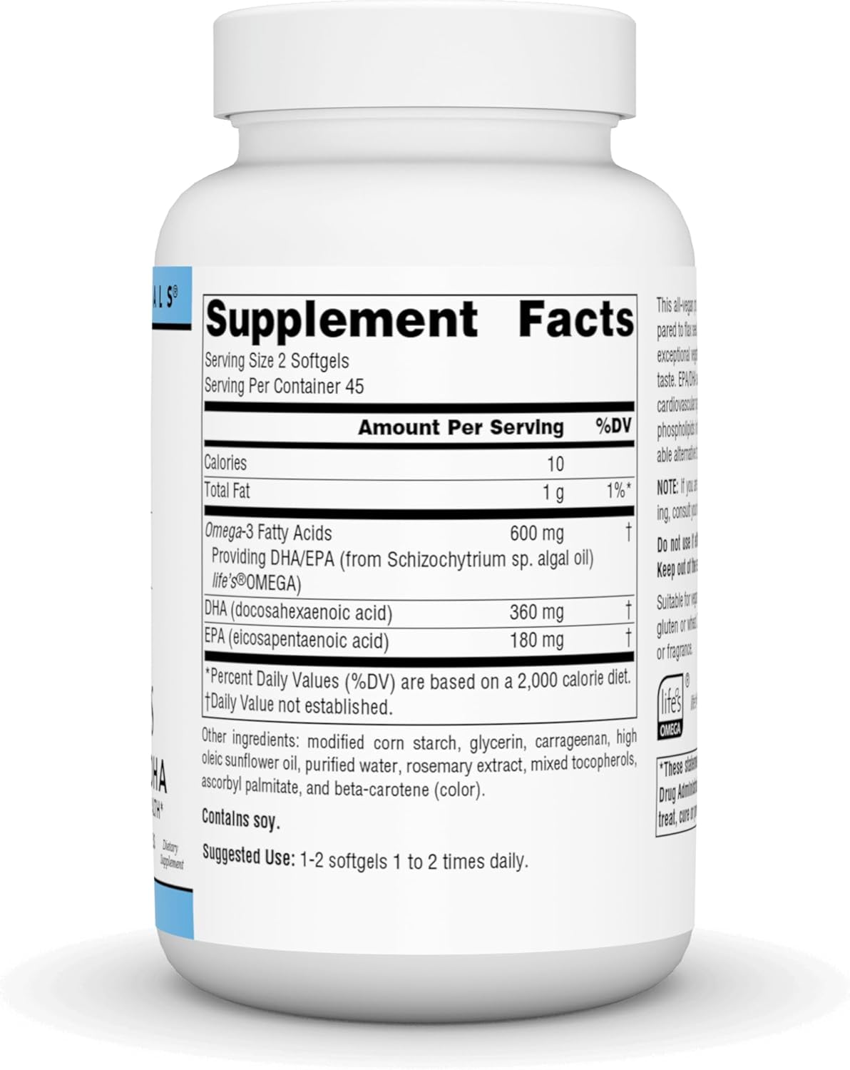 Source Naturals Vegan Omega-3 EPA-DHA 300mg Softgels - 90 Count