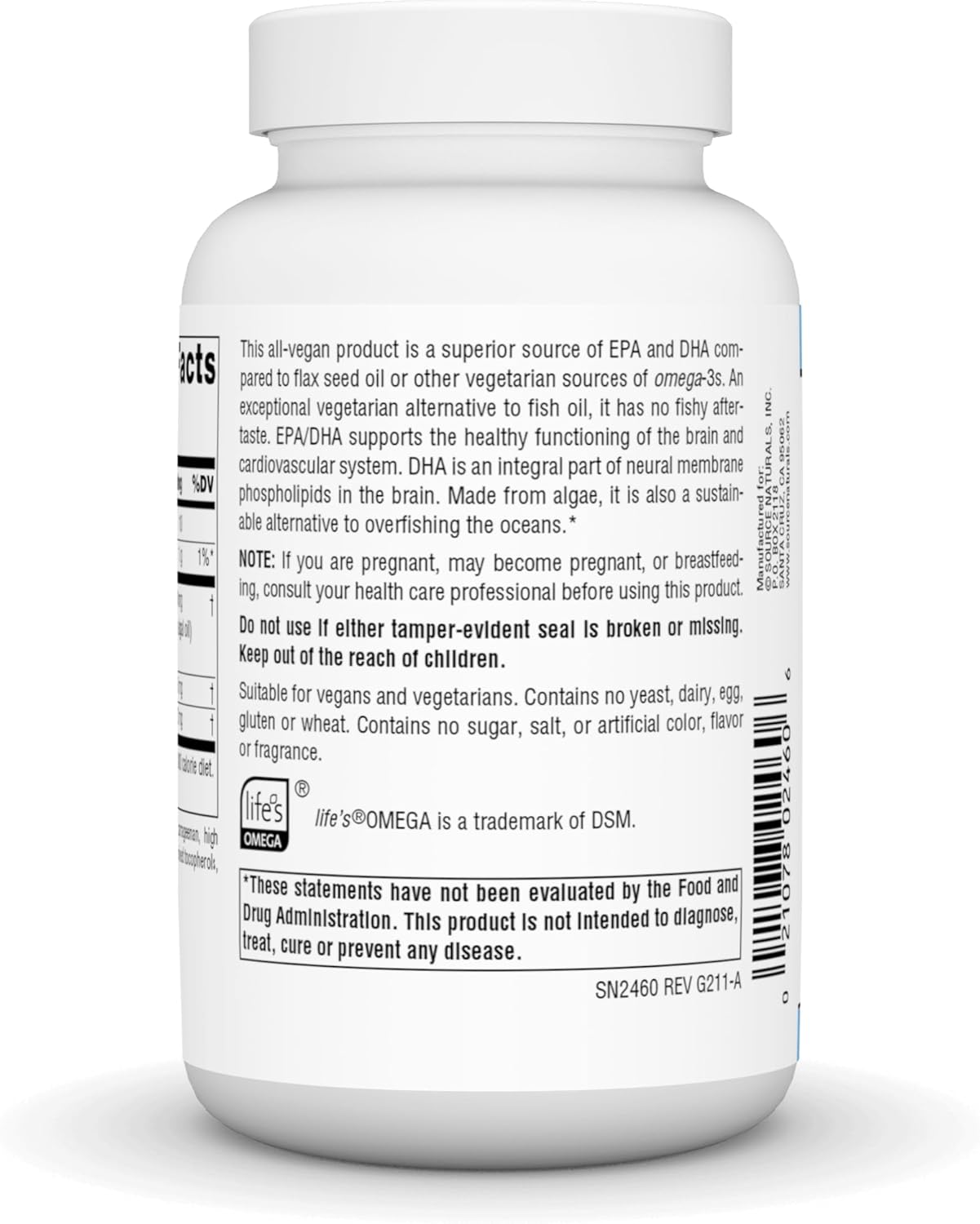 Source Naturals Vegan Omega-3 EPA-DHA 300mg Softgels - 90 Count