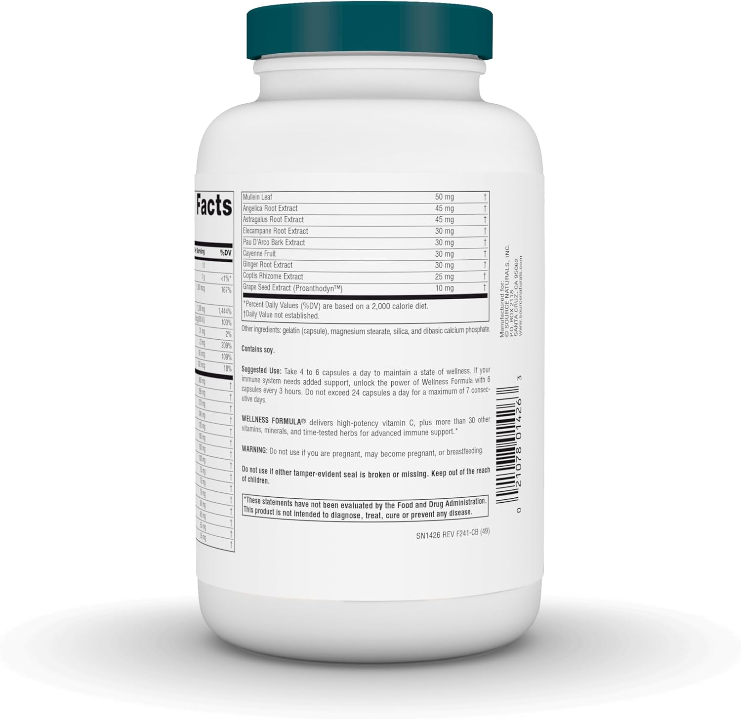 Source Naturals Wellness Formula Immune Support Dietary Supplement - 240 Capsules