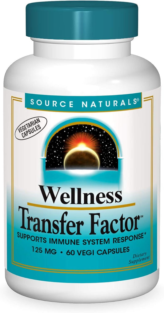 Source Naturals Wellness Transfer Factor 125 mg Vegetarian Capsules - Immune System Support* - 60 Count