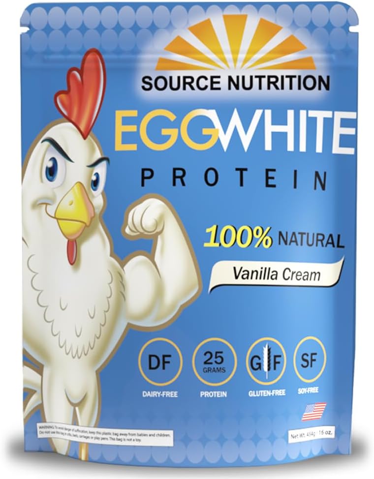 Source Nutrition TradeKing Vanilla Cream Egg White Protein Powder - 1 lb, 25g Protein, Lean Muscle Builder, Dairy-Free