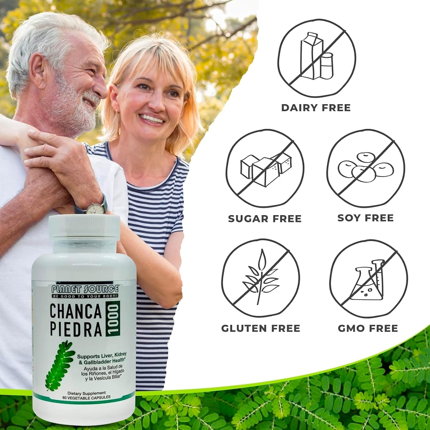 South American Chanca Piedra 1000 Stone Breaker Capsules for Kidney, Liver, and Gallbladder Cleanse - Urinary Tract Health Support - 60 Veg Capsules