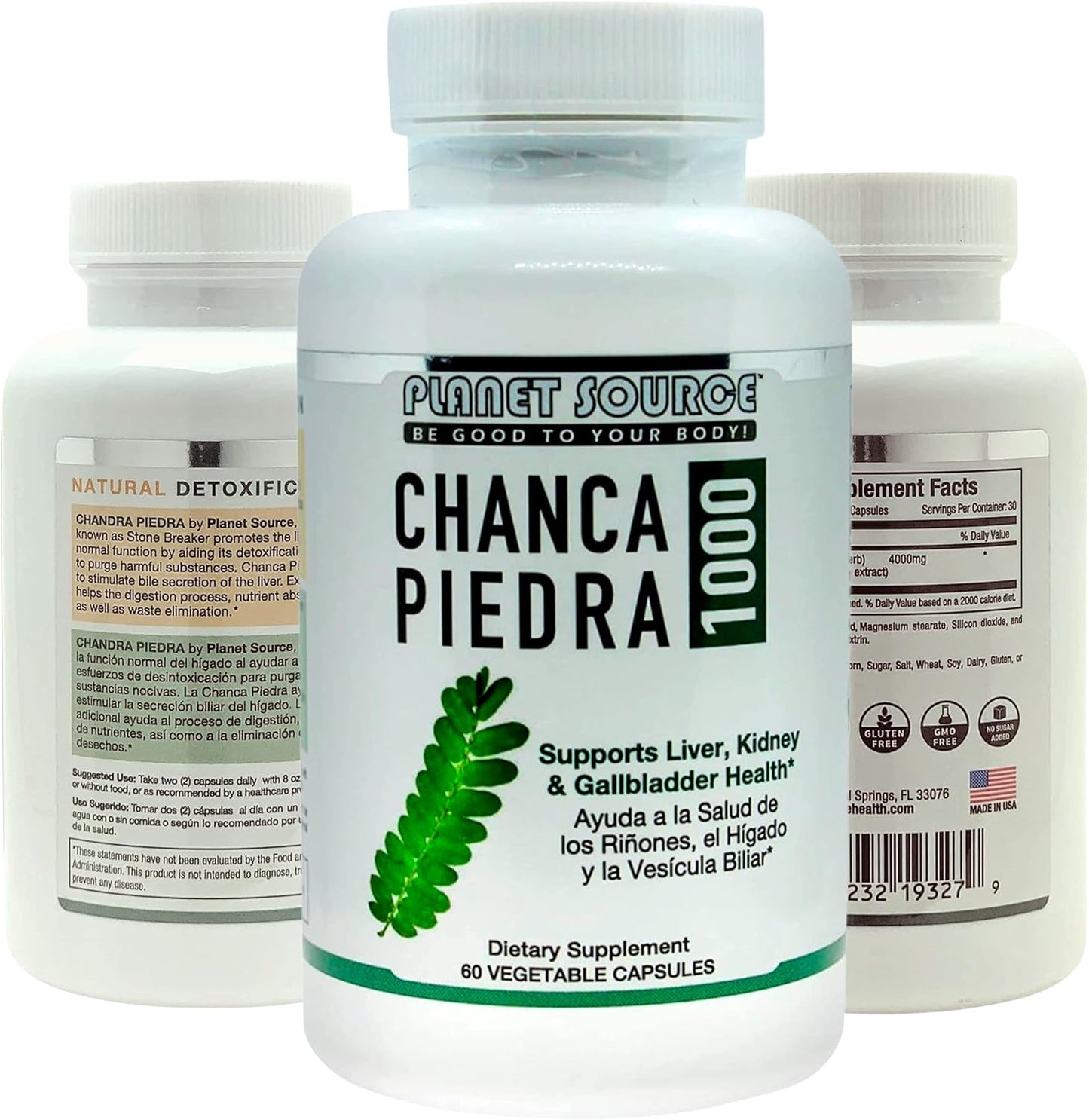 South American Chanca Piedra 1000 Stone Breaker Capsules for Kidney, Liver, and Gallbladder Cleanse - Urinary Tract Health Support - 60 Veg Capsules