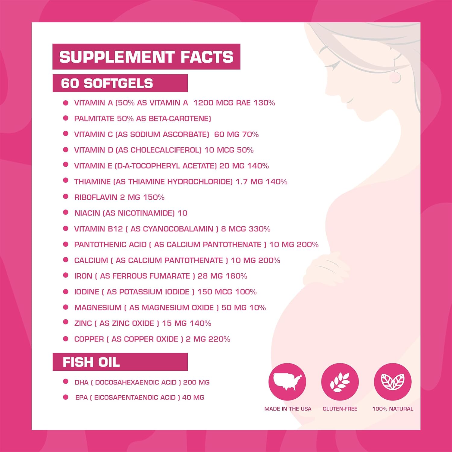 Spark Nutrition Pregnaforte Prenatal Vitamins - 2 Month Supply with Essential Nutrients for Women - Folic Acid, Omega 3, Vitamin D, B6, B12, C, E, Calcium, Iron, Magnesium, Zinc - FSA/HSA Eligible