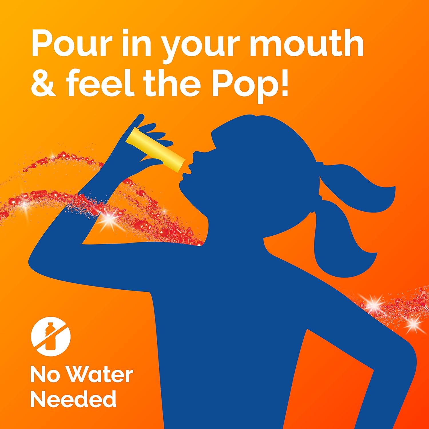 Sparkly Strawberry Emergen-C Kidz Crystals - On-The-Go Immune Support Supplement with Vitamin C, B Vitamins, Zinc, Manganese - 28 Stick Packs