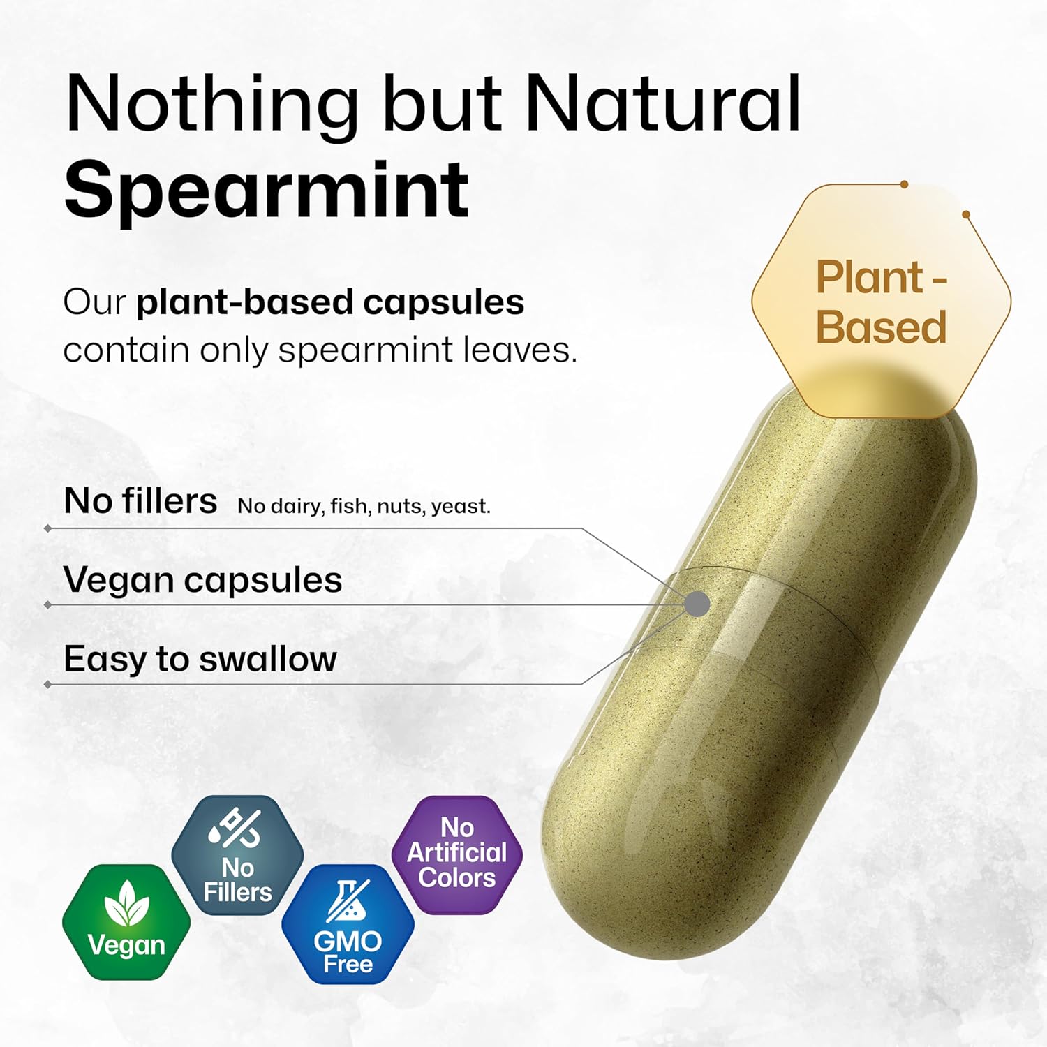 Spearmint Capsules and Hyaluronic Acid Gummies Bundle - 250 Capsules + 60 Gummies
