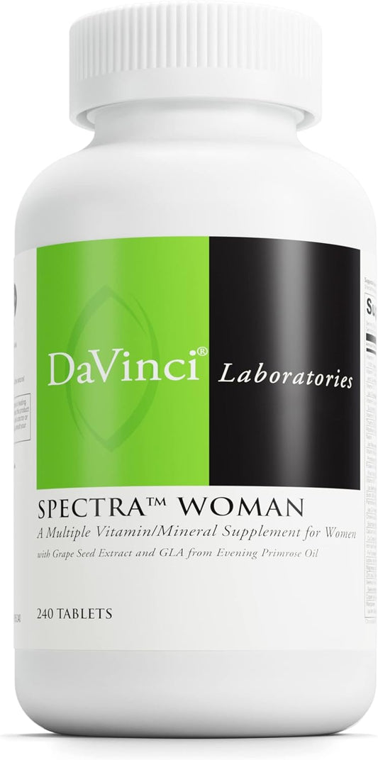 Spectra Woman by DAVINCI Labs - 240 Tablets - Supports Women's Health with Vitamins, Minerals, Calcium, and Antioxidants
