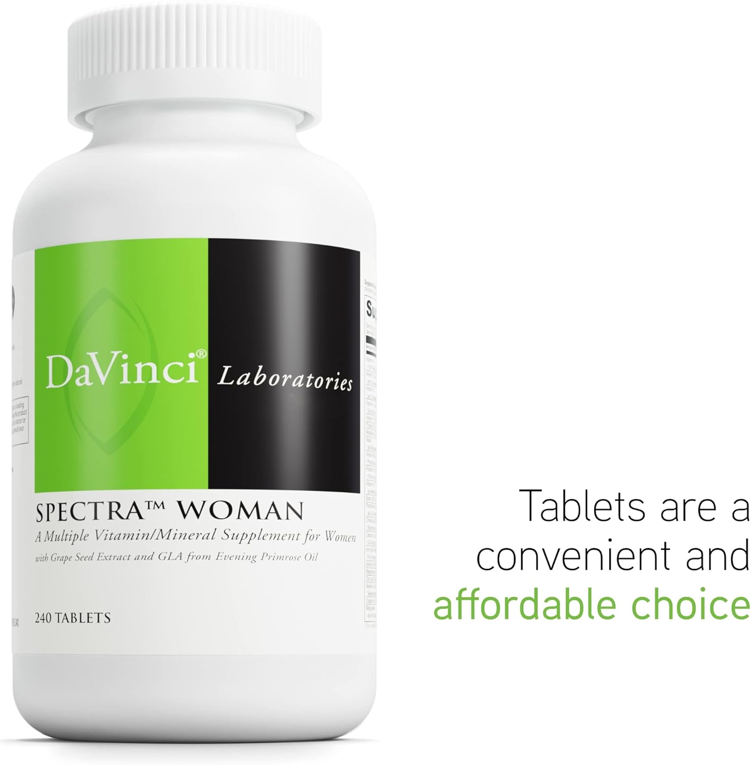 Spectra Woman by DAVINCI Labs - 240 Tablets - Supports Women's Health with Vitamins, Minerals, Calcium, and Antioxidants