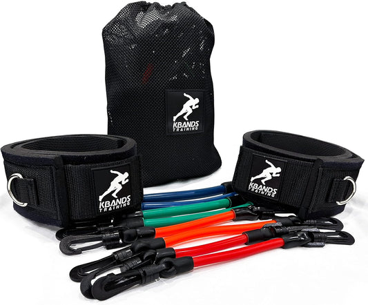 Speed and Strength Leg Resistance Bands Set with Digital Training Programs | Kbands Training Kbands for Athletes - Youth to Advanced Sizes