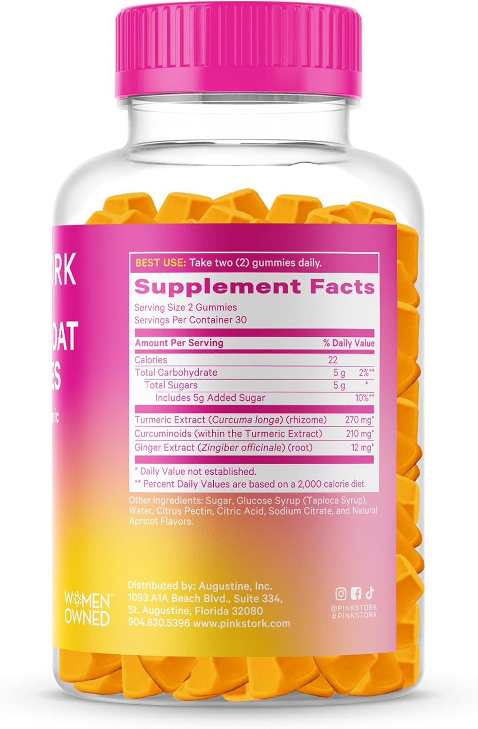 Spiced Apricot Bloating Supplements with Turmeric and Ginger for Digestion, Detox, Gas Relief, Energy, and Immune Health - 60 Gummies