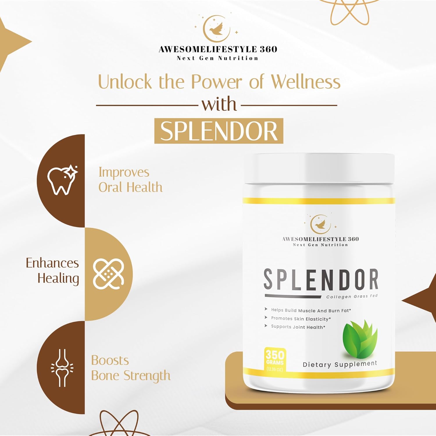 Splendor Grass-Fed Collagen Peptides Powder for Next Gen Nutrition & Lifestyle