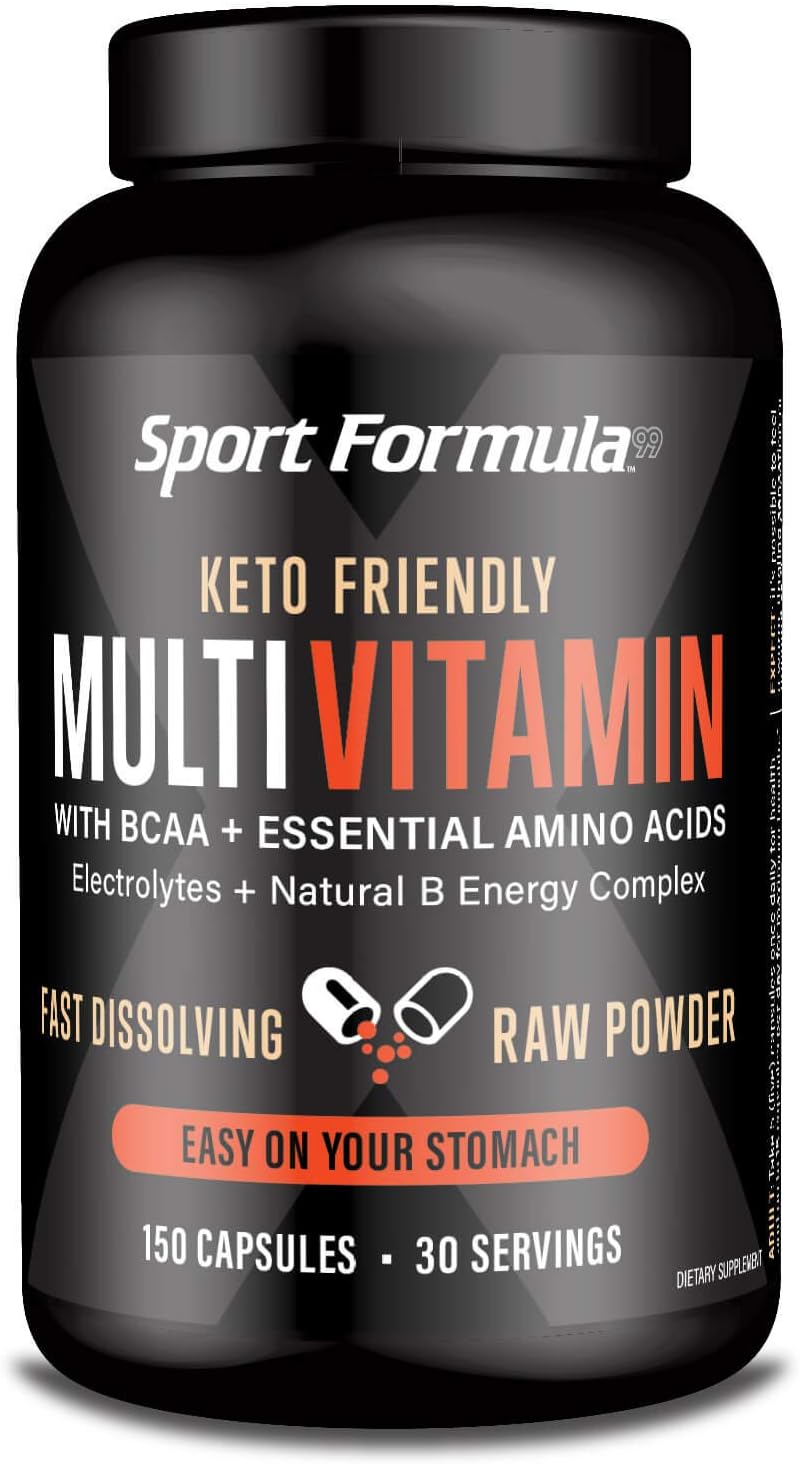 Sport Formula 99 Daily Keto Superfood Multivitamin Capsules for Men and Women - Gentle on Stomach, Natural Energy Boost, Anti Aging Immune Support