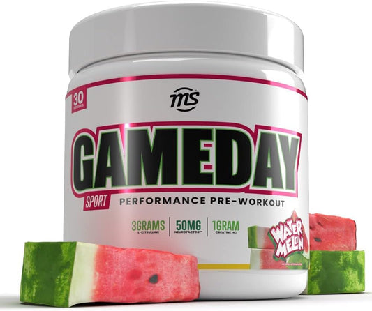 Sport Pre-Workout Energy Drink Mix - Watermelon Flavored with Natural Caffeine, 30 Days Supply, 330g