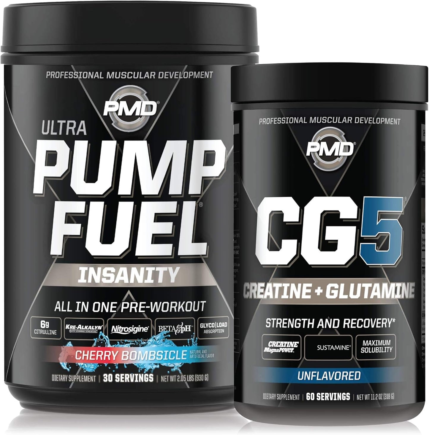 Sports CG5 Premium Creatine and L-Glutamine Powder - Cherry Bombsicle Pre Workout Bundle