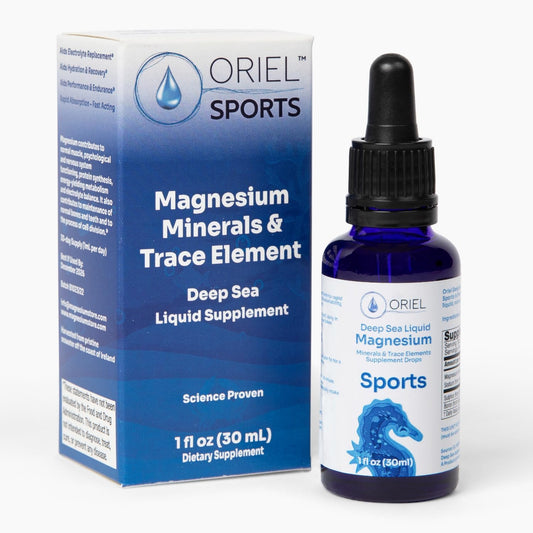 Sports Performance Liquid Magnesium Drops with Free Ion Minerals - Supports Electrolyte Balance, Endurance, Recovery - 30ml