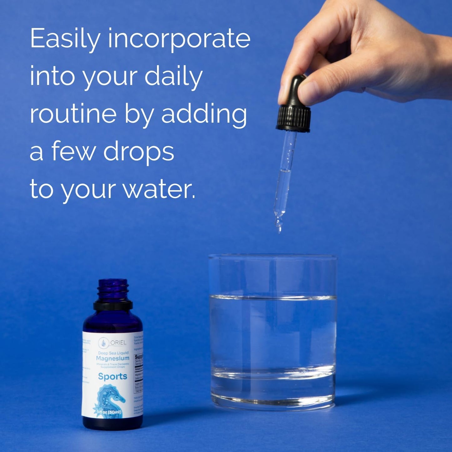 Sports Performance Liquid Magnesium Drops with Free Ion Minerals - Supports Electrolyte Balance, Endurance, Recovery - 30ml