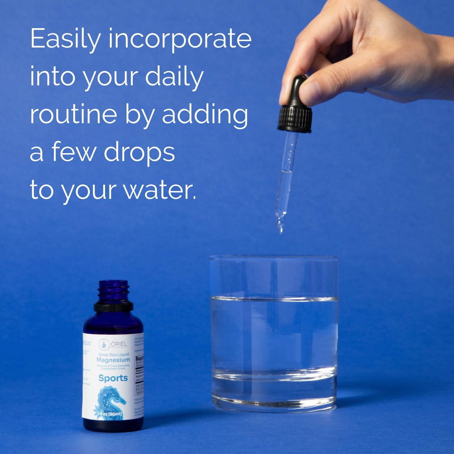 Sports Performance Liquid Magnesium Drops with Free Ion Minerals - Supports Electrolyte Balance, Endurance, Recovery - 30ml