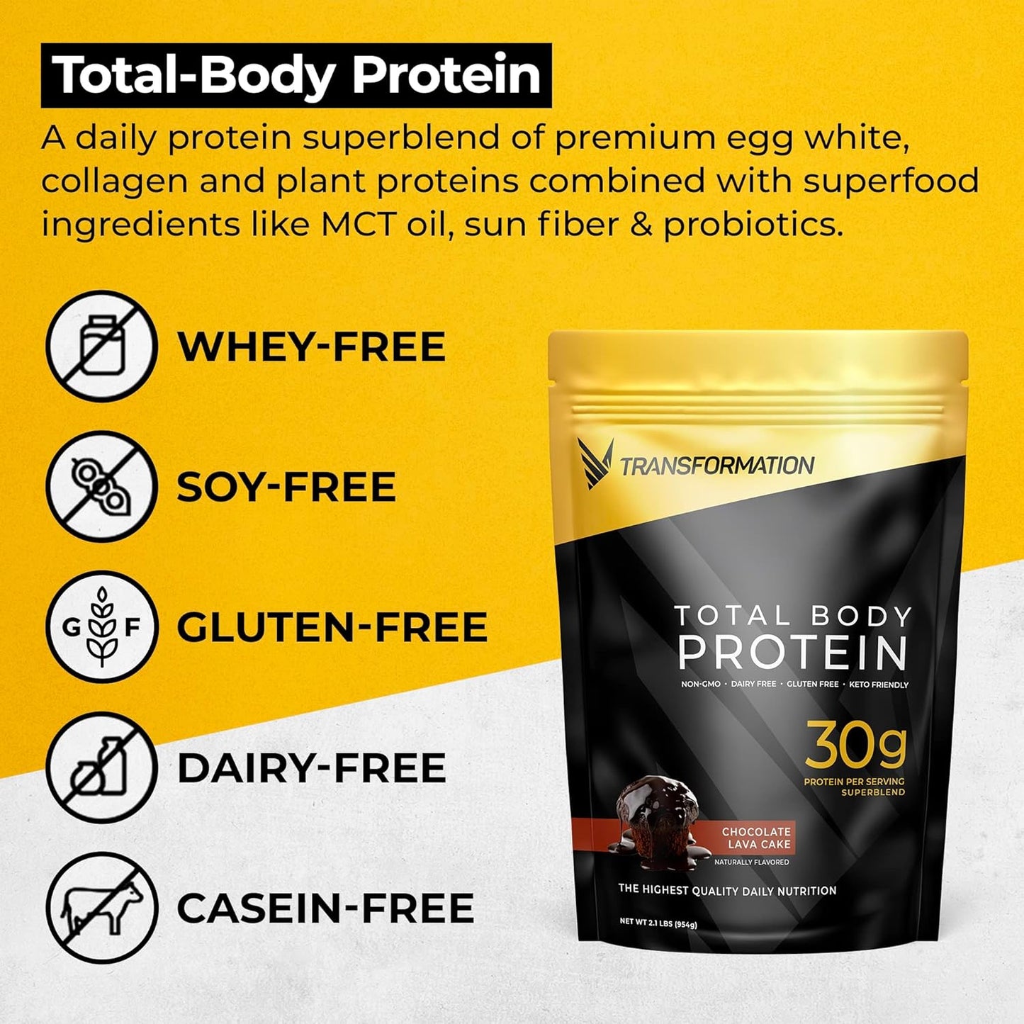 SPR Body Transformation Protein Powder | Chocolate & Vanilla | 30G Multi-Protein Blend with Collagen & MCT Oil | Low Carb Shake with BCAA & Probiotics