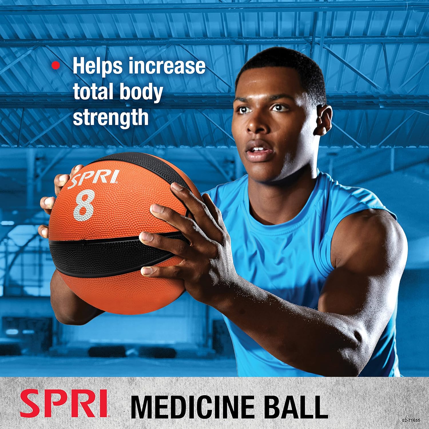 SPRI Medicine Ball for Endurance Training - Heavy-Duty Textured Surface - Easy-to-Read Weight Label - Multi-Use Fitness Tool