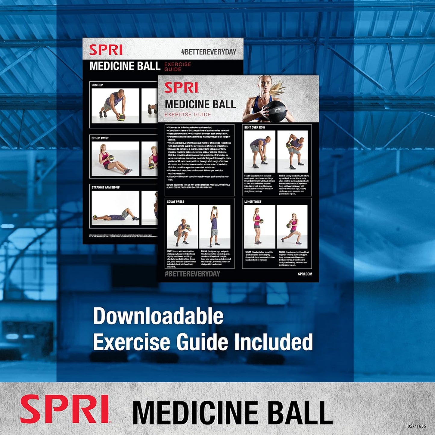 SPRI Medicine Ball for Endurance Training - Heavy-Duty Textured Surface - Easy-to-Read Weight Label - Multi-Use Fitness Tool