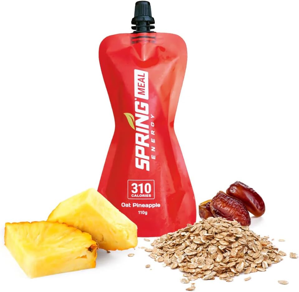 Spring Energy - Wolf Pack Oat Pineapple Endurance Meal 310 Calories - 6 Pack - Natural Fuel for Athletes
