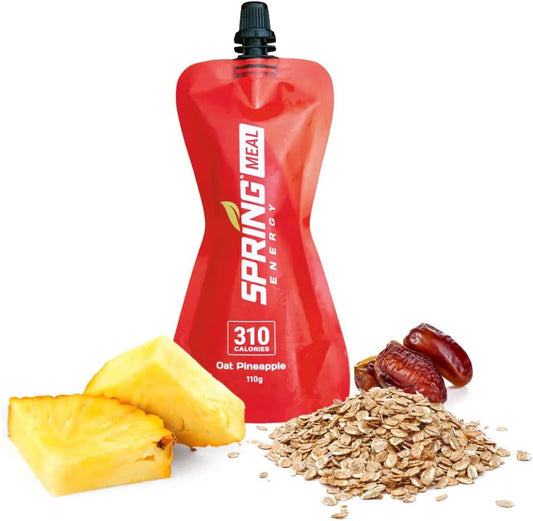 Spring Energy - Wolf Pack Oat Pineapple Endurance Meal 310 Calories - 6 Pack - Natural Fuel for Athletes