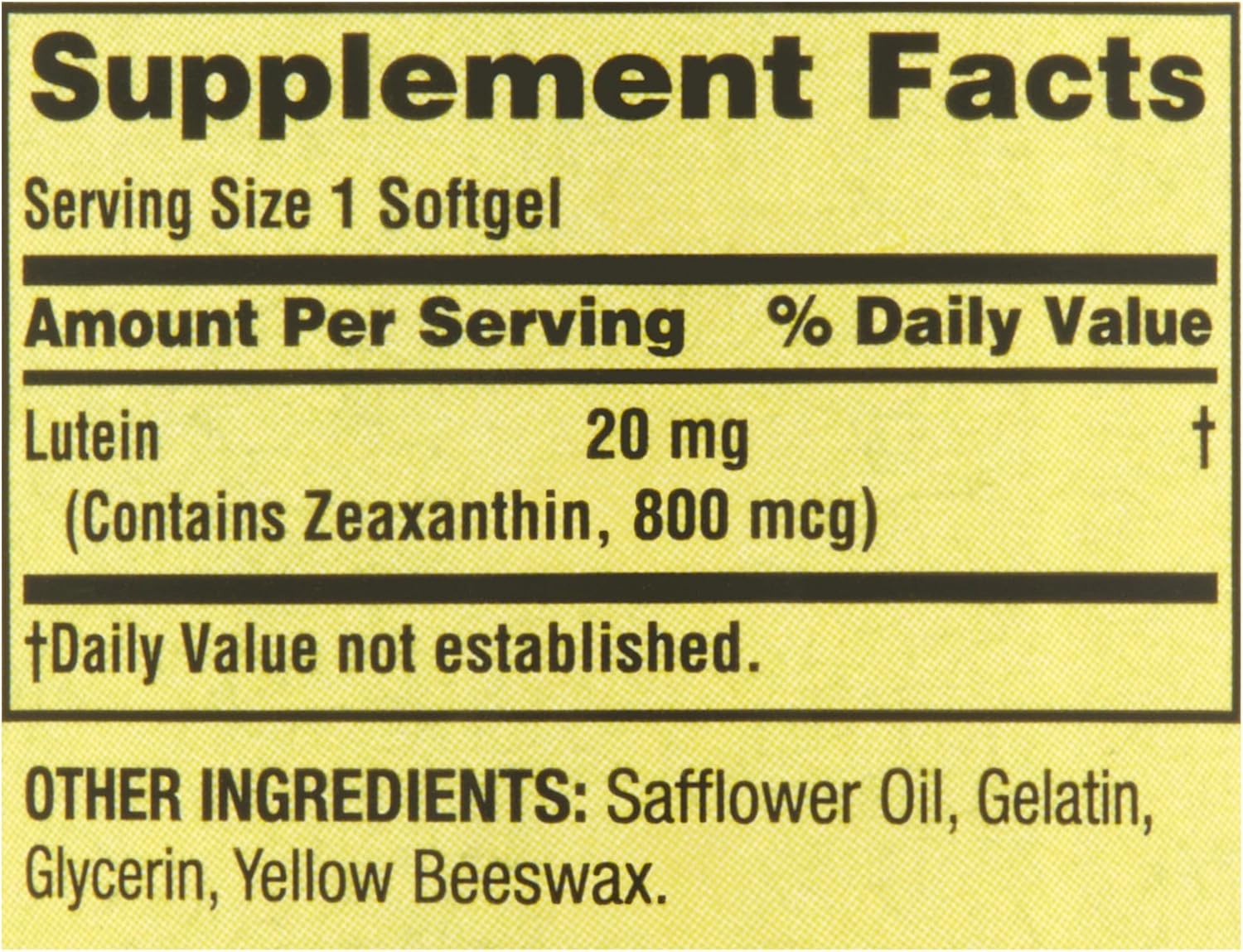 Spring Valley Lutein 20mg with Zeaxanthin - 30 Softgels, Pack of 1 - Fusion Shop Store