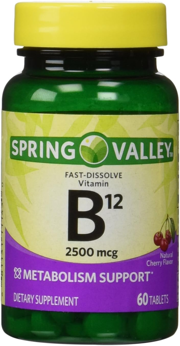 Spring Valley Sublingual Vitamin B-12 2500 mcg Microlozenges - 60 Count