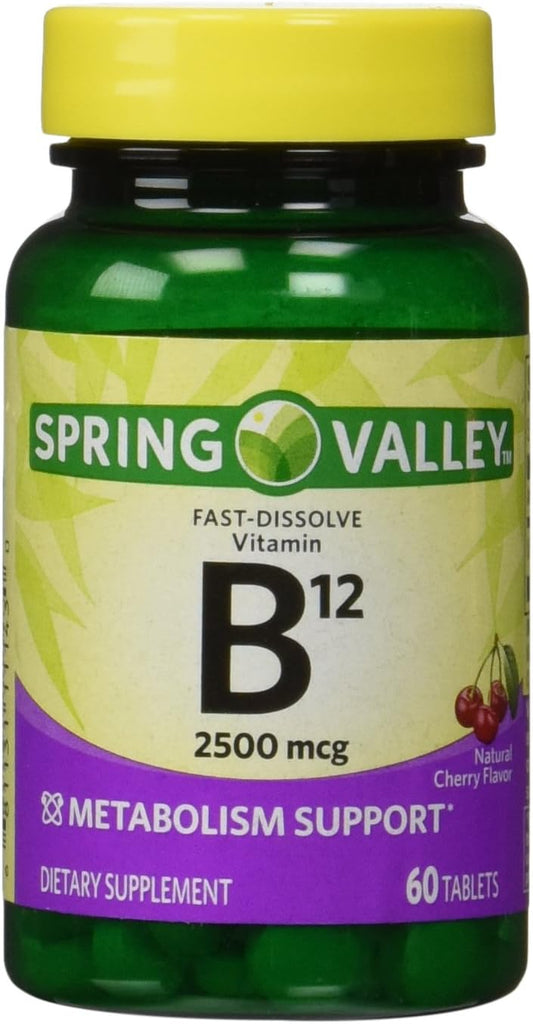 Spring Valley Sublingual Vitamin B-12 2500 mcg Microlozenges - 60 Count
