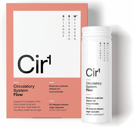 SRW Laboratories Cir¹ Flow Supplement - Promotes Healthy Blood Pressure & Nitric Oxide Levels, Enhances Blood Vessel Health - 60 Count