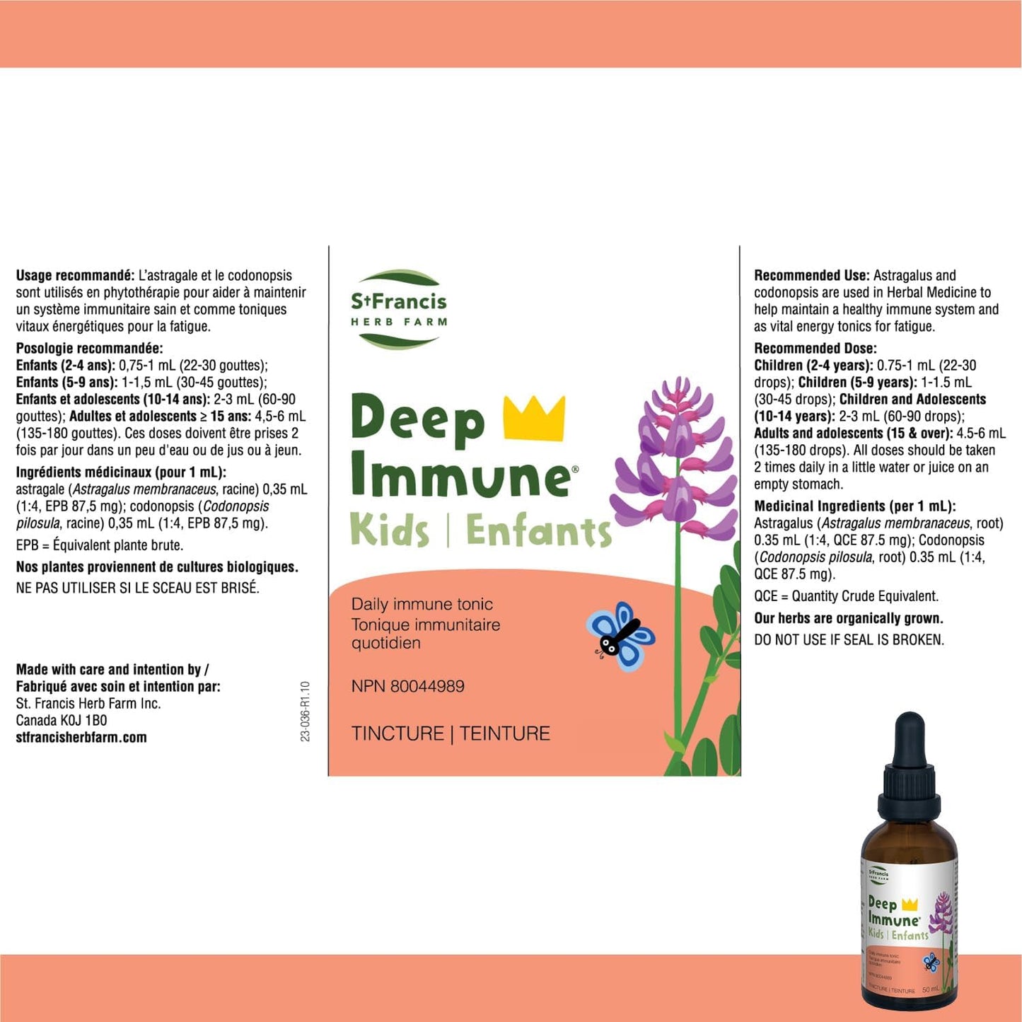 St. Francis Herb Farm Deep Immune for Children - 50 ML - Natural Immune Support Formula