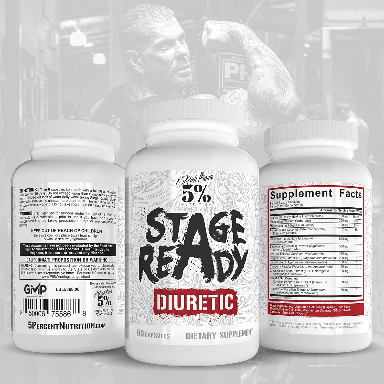 Stage Ready & Shred Time Stack: Diuretic, Metabolism Booster, Appetite Suppressant (240 Capsules)