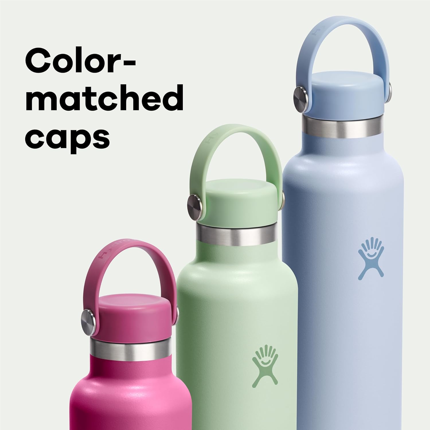 Stainless Steel Hydro Flask Standard Mouth Water Bottle with Flex Cap and Vacuum Insulation - 20oz