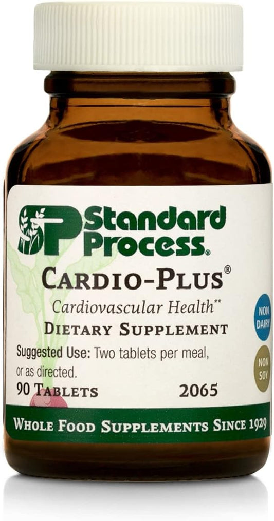 Standard Process Cardio-Plus: Antioxidant Heart Health Supplement with Vitamin B6, Niacin, and Riboflavin - Supports Circulation and Energy Metabolism - 90 Tablets