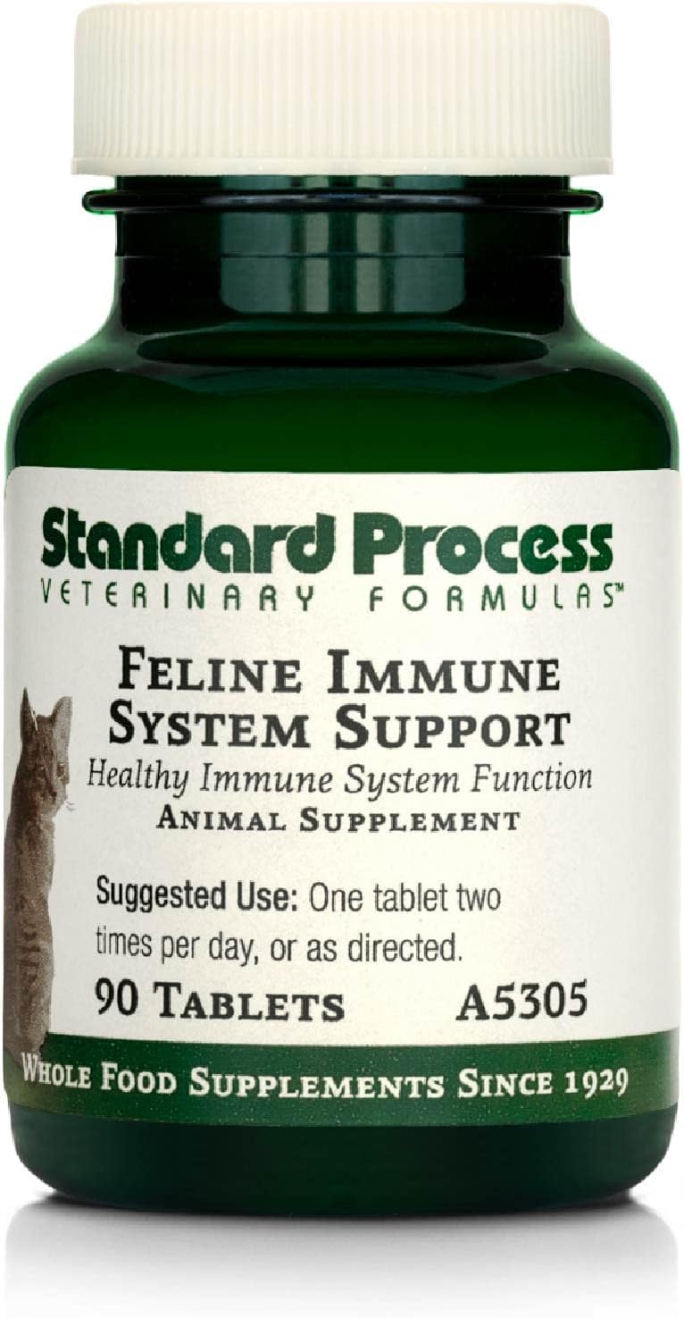 Standard Process Feline Immune System Support Tablets - Boost Cat's Immune Health - Nutritional Supplement for Healthy Immune Cells - 90 Tablets