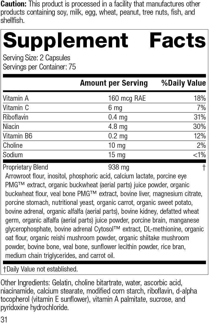 Standard Process Iplex: Whole Food Supplement for Vascular and Eye Health - 150 Capsules