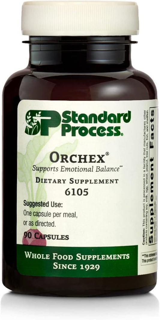 Standard Process Orchex - Whole Food Nervous System Supplement for Cholesterol, Mental Clarity, and Emotional Support - 90 Capsules