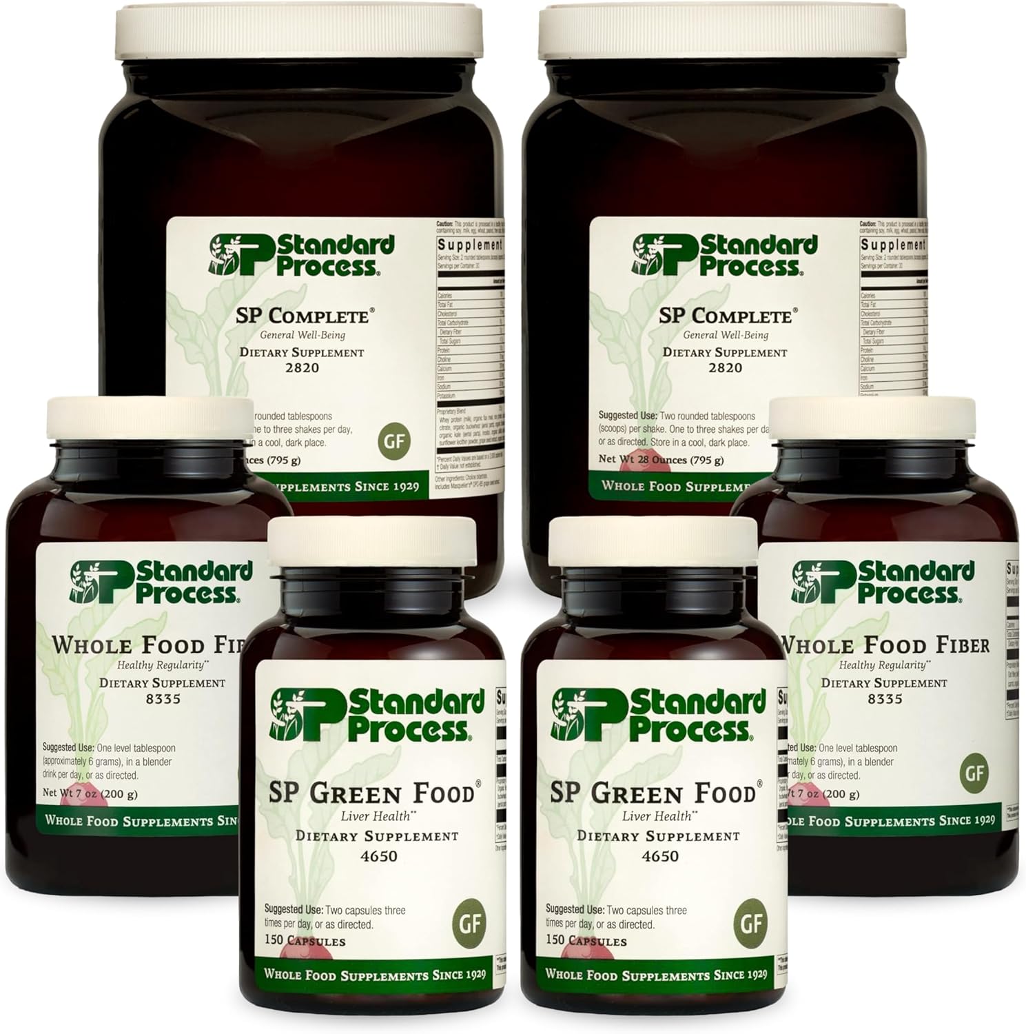 Standard Process Purification Kit for Detox & Liver Support - Includes SP Complete, Whole Food Fiber, Milk Thistle, Whey Protein, Choline, and Calcium