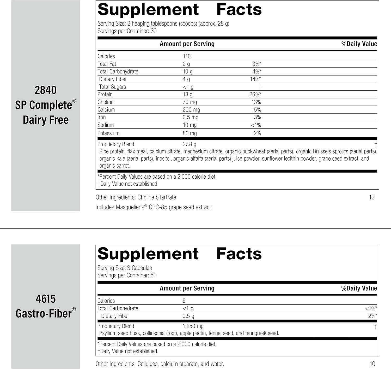 Standard Process Purification Kit with SP Complete Dairy Free and Gastro-Fiber - Detox and Liver Support