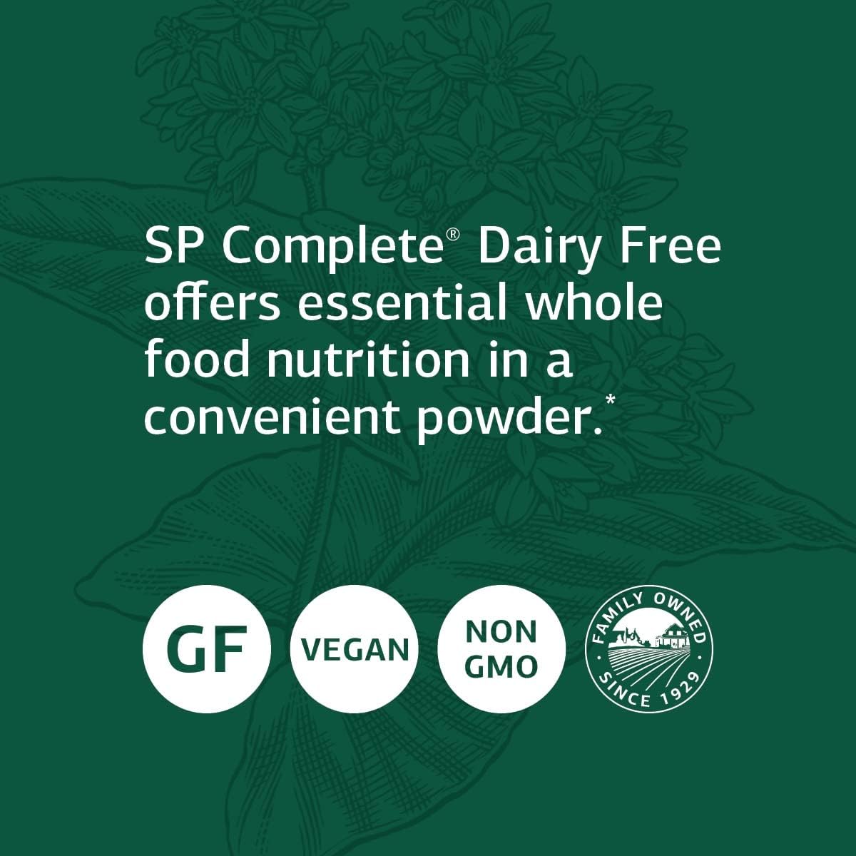 Standard Process SP Complete Dairy Free: Whole Food Nutrition with Rice Protein, Grapeseed Extract, and Choline - Vegetarian, Antioxidant Support - 32oz, 30 Servings